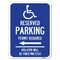 Signmission Modern Isa Connecticut Reserved Parking Permit Required Violators Fin Alum, 18" x 24", A-1824-23873 A-1824-23873 - alternate 1